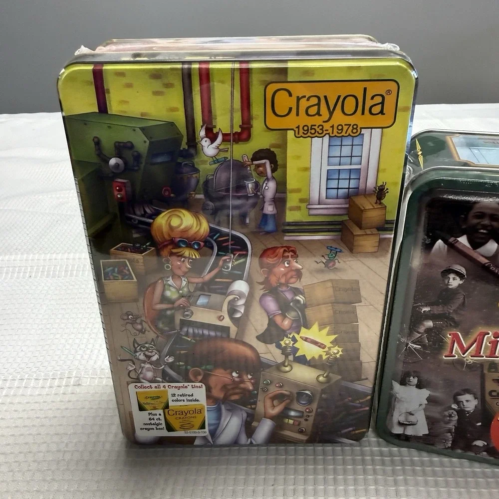 Lot 3 Sealed New Vintage Crayola Collectible‎ Tin Crayons 64 Ct Y2K Discontinued